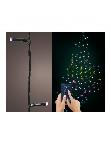 Guirlande led danzante bluetooth multicolore 9,9m 50l.