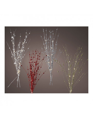 Branches décoratives 4 modèles assortis 76cm 10 leds