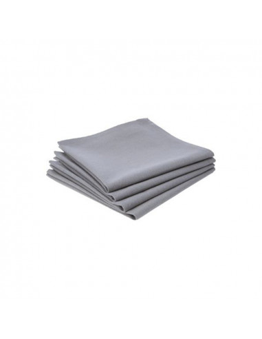 Lot de 4 serviettes en coton gris
