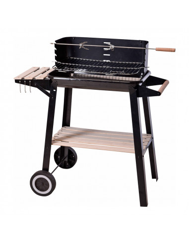 Barbecue rectangulaire carbone 54x34x6,5cm