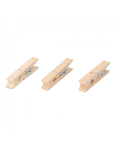 Pack 24 vêtements pour vêtements en bois 7 cm edm