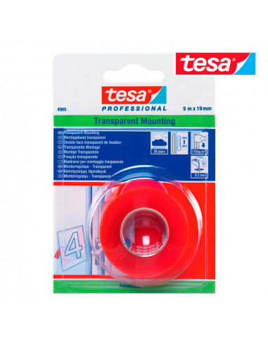 Ruban double face transp. exter. 5m x 19mm 4965 tesa