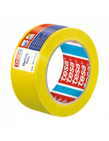 Adhésif ruban signalétique jaune 33m x 50mm 60760 tesa