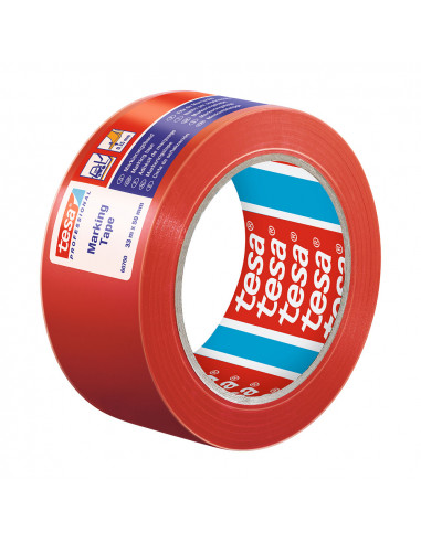 Adhésif ruban signalétique rouge 33m x 50mm 60760 tesa