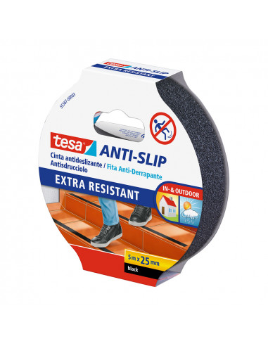 Ruban antidérapant noir 5m x 25mm 55587 tesa