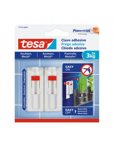 Clous adhésifs jusqu'à 3kg tuile 77764 tesa