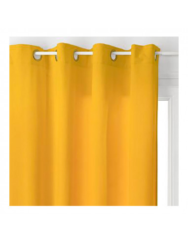 Rideau aux yeux couleur moutarde 140x260cm