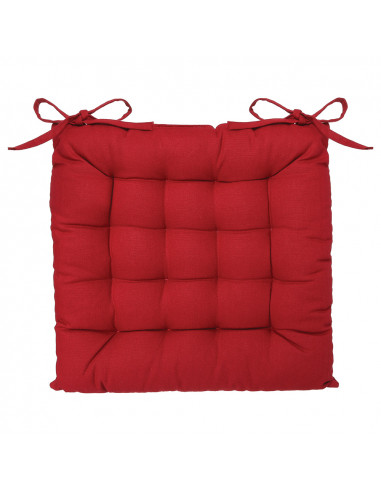 Coussin de fauteuil couleur grenat 38x38cm