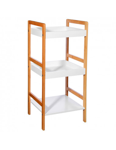 Organisateur de salle de bains 3 niveaux bambou 80x36x33cm