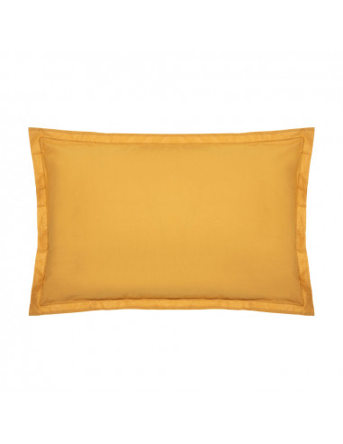 Housse d'oreiller couleur moutarde 70x50cm.