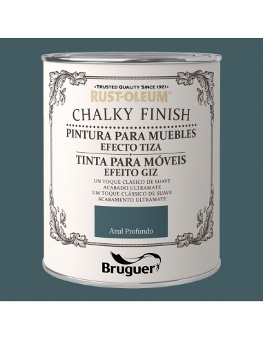 Rust-oleum chalcky finish meuble bleu profond 0,75l 5397530 bruguer