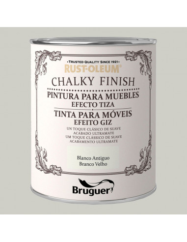 Rust-oleum chalcky finish meuble blanc antique 0,125l 5397511 bruguer