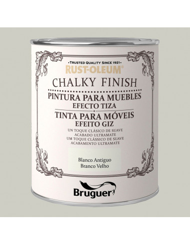 Rust-oleum chalcky finish meuble blanc antique 0,75l 5397509 bruguer