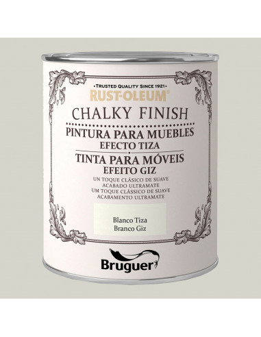 Rust-oleum chalcky finish meuble blanc craie 0,125l 5397508 bruguer