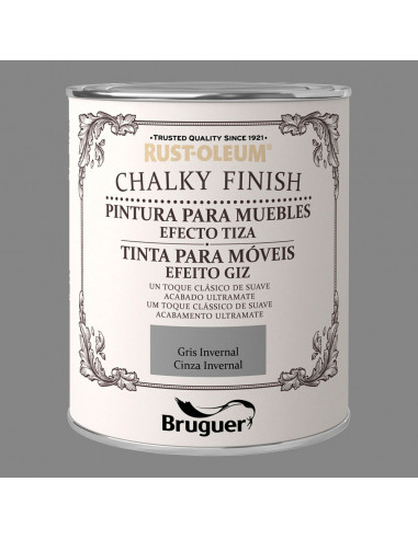 Rust-oleum chalcky finish meuble grise hivernal 0,75l 5397538 bruguer