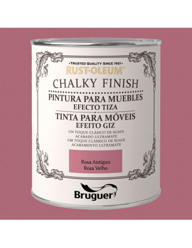 Rust-oleum chalcky finish meuble vieille rose 0,75l 5397541 bruguer.