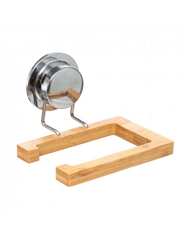 Portarrotllos bambú amb ventosa.