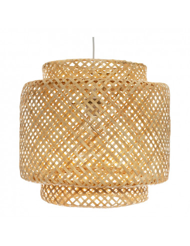 Plafond e27 en bambou naturel, modèle liby