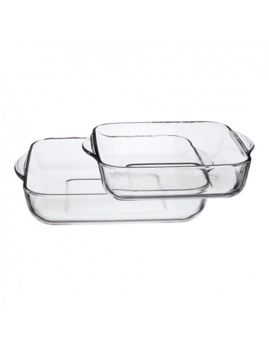 Set 2 plateaux rectangulaires pour four.