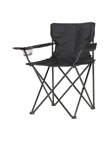 Chaise de camping pliante 80x83.5x51cm couleur noire