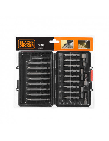 * s.of * kit de 38 pièces à vis a7202-xj black+decker