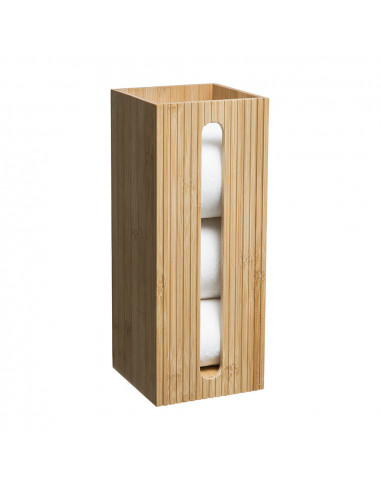 Porte-rouleau de rechange wc bambou 36x14.5x14.5 cm