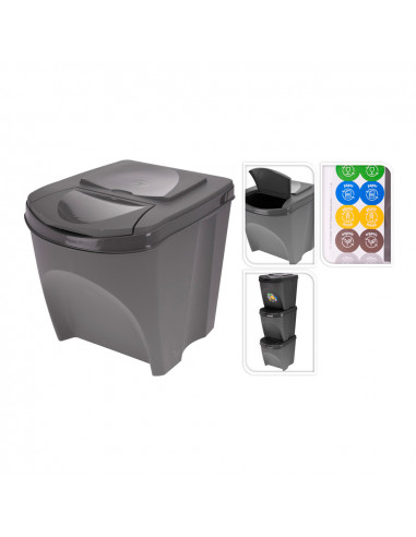 Système de 3 cubes de recyclage empilables x25 l