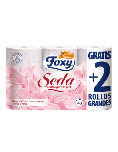 Papier toilette foxy 4 + 2ud aroma talc