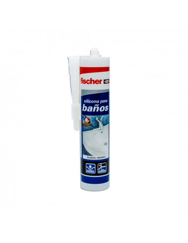Silicone sanitaire blanc 300 ml 20818 fischer.