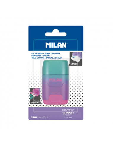 Blister aiguillé compact coucher de soleil lilas-rose milan