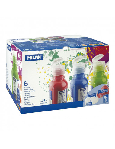 Coffret 6 bouteilles 125ml de température assorties couleurs milan