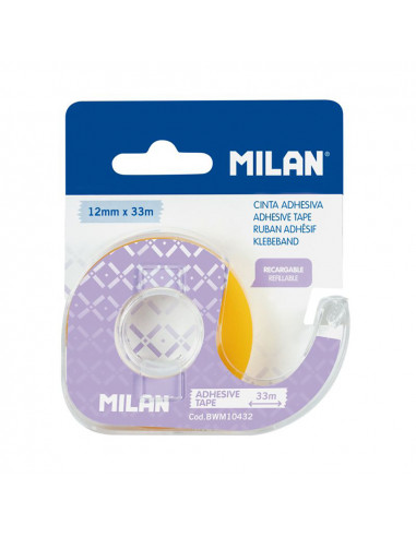 Blister distributeur ruban adhesif transparent 12mm x 33m milan