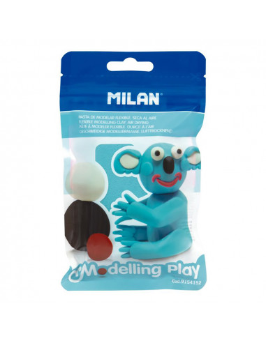 Pâte à modéliser modélisation 100g jouer à sec dans l'air, bleu clair milan