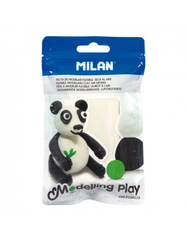 Pâte à modéliser modélisation 100g jouer à sec dans l'air, blanc milan