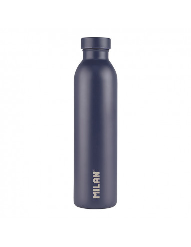 Bouteille isotherme en acier inoxydable 304 591ml bleu marine, sunset milan