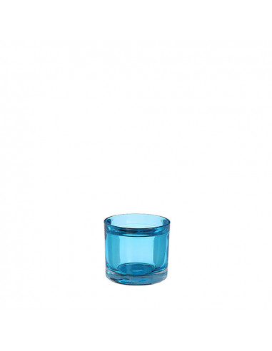 Bougie décorative kenny bleu cristal ø9x8cm