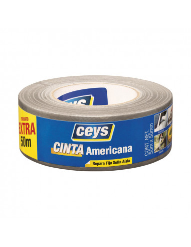 Rouleau argent ruban americain ceys 50m x 50mm 507609