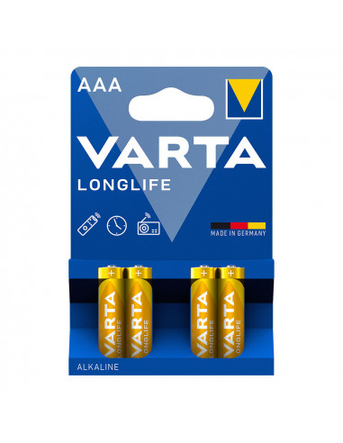 S.of. pile alkaline varta aaa - lr03 longlife (emballage 4 unit) ø10,5x44,5mm