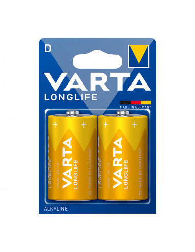 Batterie alkalina varta d - lr20 longlife (emballage 2 unit) ø34,2x61,5mm