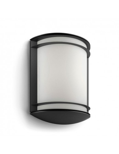 Applique murale led 6w 600lm 4.000k antelope noir philips
