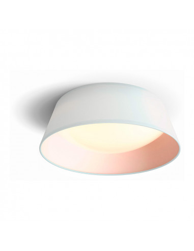 Plafonnier intérieur led 14w 1100lm 3000k mod. dawn lumière chaude. couleur blanche ø34x12cm philips