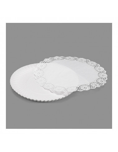 Sac 2 plat rond avec dentelle 25cm