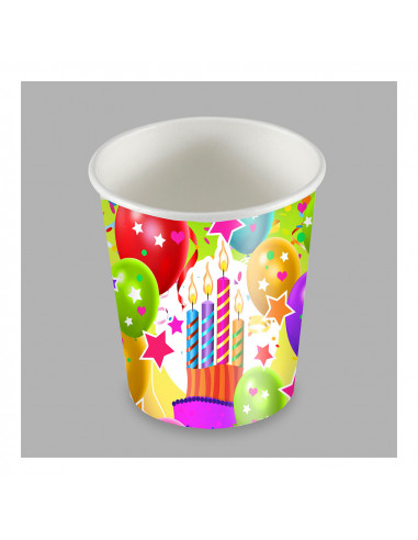 Sac de 25 verres ballons et bougies design 200cc carton