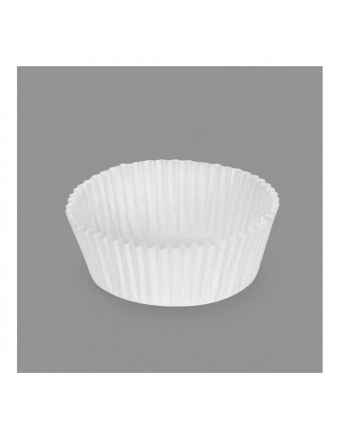 Blister 80 gateau moule blanc 4,3x2,3cm papier