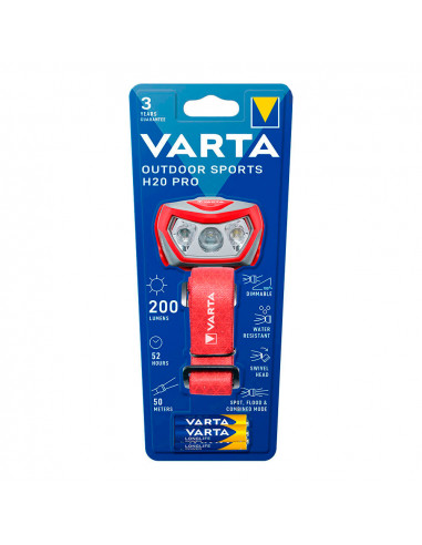 Lampe de poche h20 pro varta pour sports extérieurs