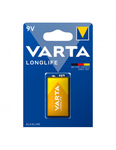 Batterie alcaline varta 9v - 6lr61 longlife (emballage 1 unit) 26,5x17,5x48,5mm