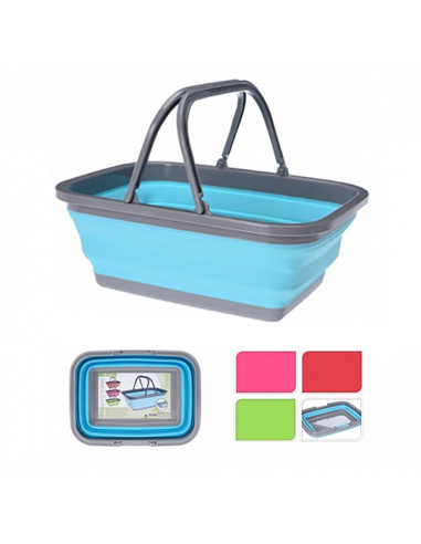 Panier avec anses pliables couleurs variées