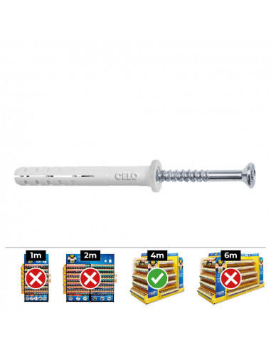 Bouchon de soufflage à tête plat din np 6x60 50 uni. celo