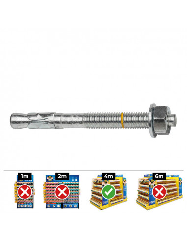Ancrage homol.ce bap 10-60 / 10 zinc plat. boîte 50 pièces celo