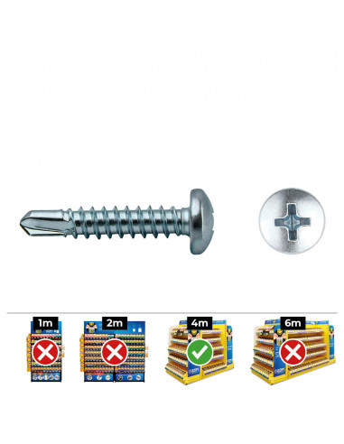 Embout philips din 7504n 4,2x50 zinc plat. boîte 250 uni. celo